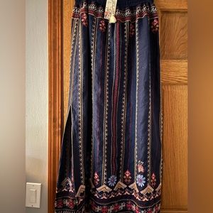 Johnny Was Frederique side slit maxi skirt